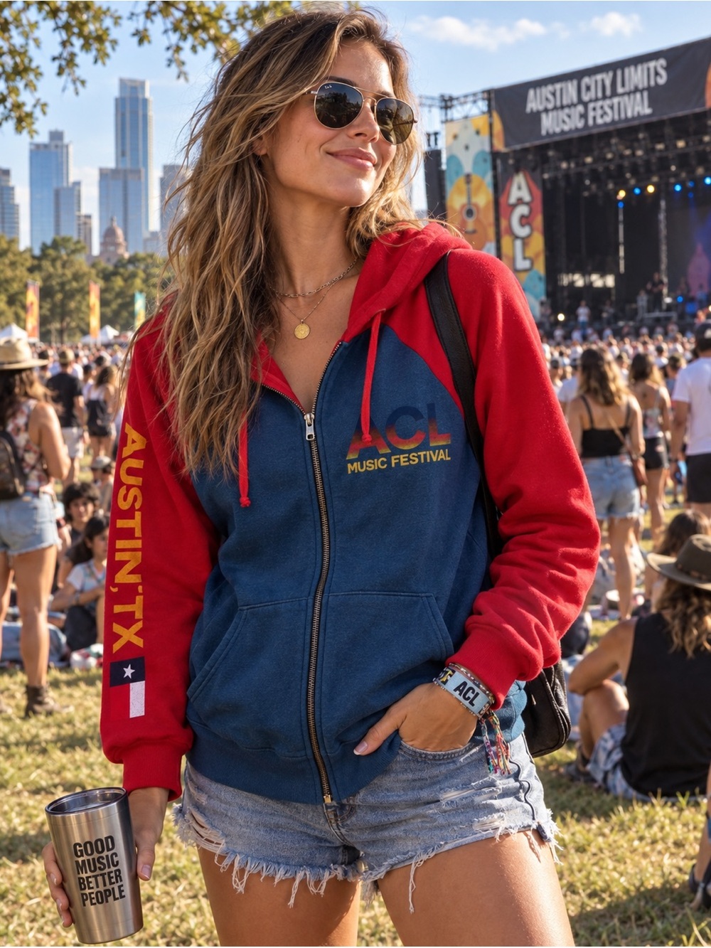 Aviator Nation - Austin TX ACL Music Festival Special Edition hoodie - rare find